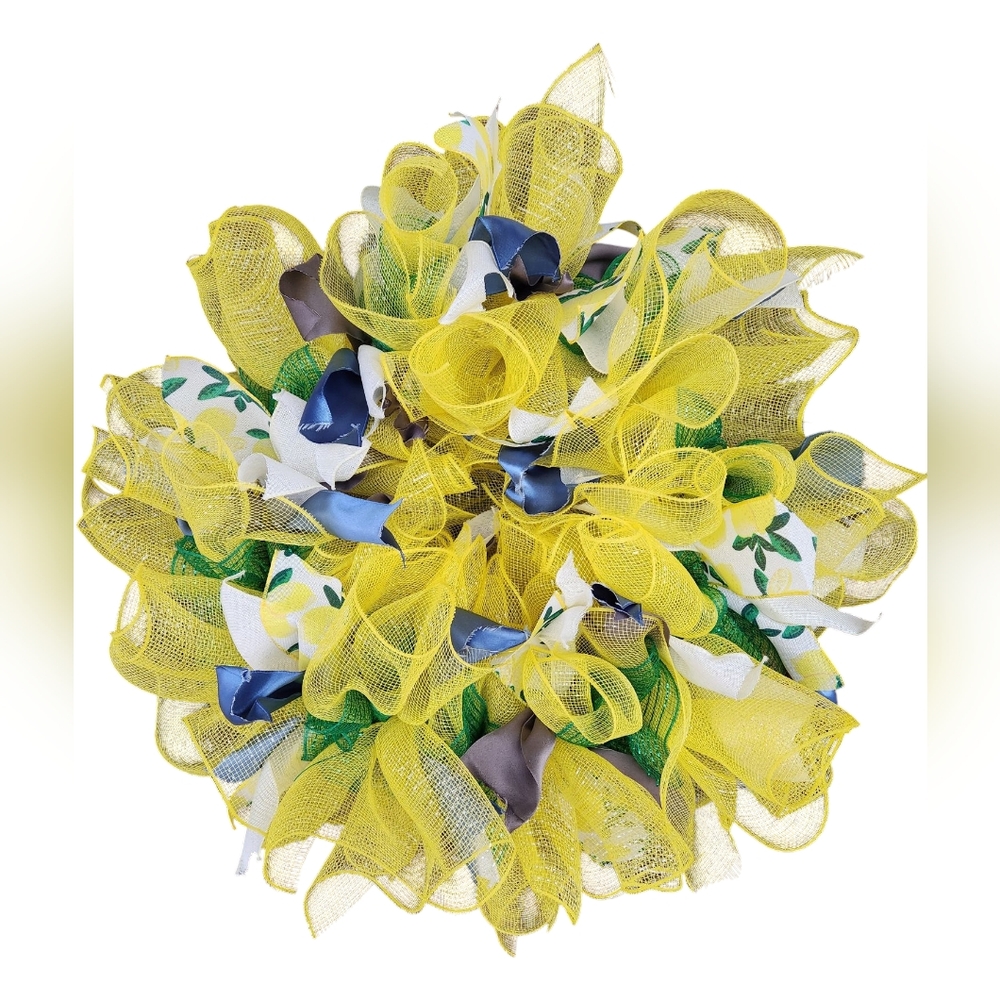 Yellow and Green Lemon Wreath